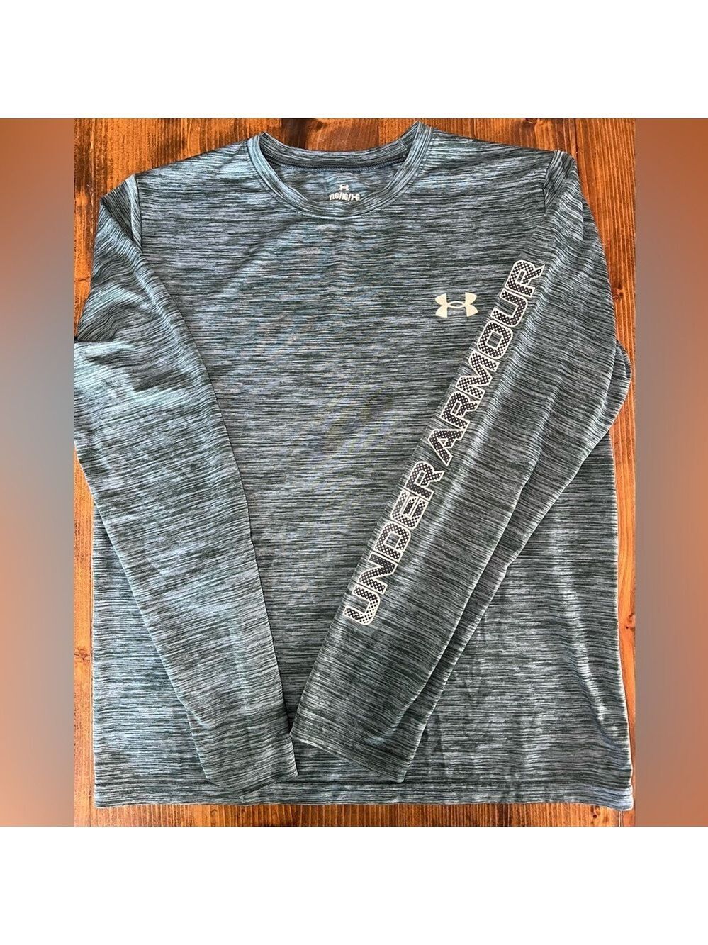Under Armour Boy’s Green/Gray Long Sleeve Dri-Fit Tee
